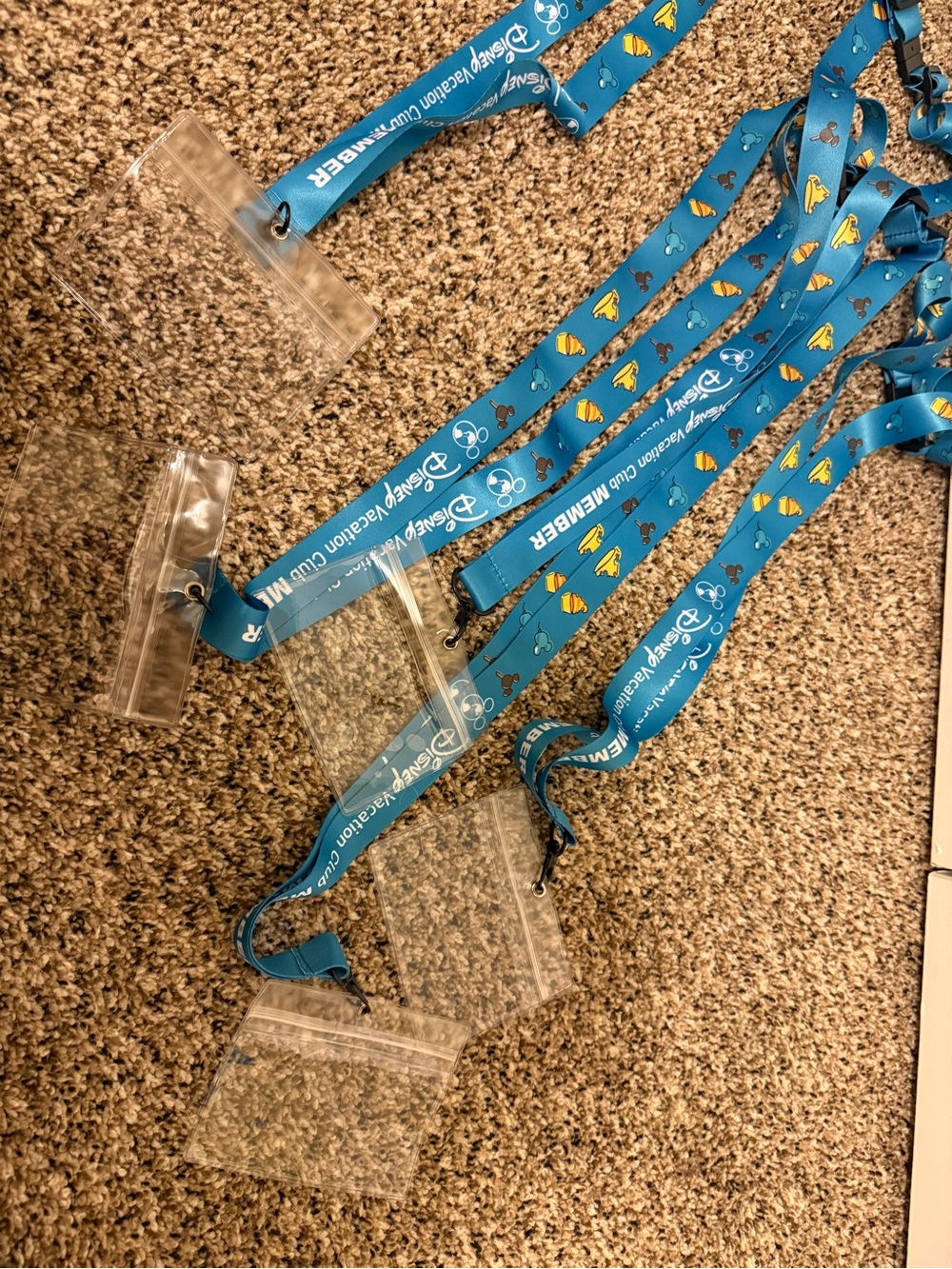 Disney Blue Foodie Event Lanyards with Badge Holders - Pack of 5
